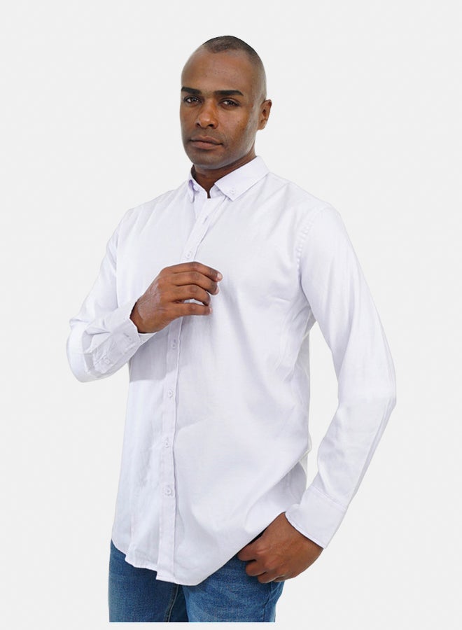 FIRE WOOD FireWood Long Sleeve Shirt  For Men- Light Purple - Image 4